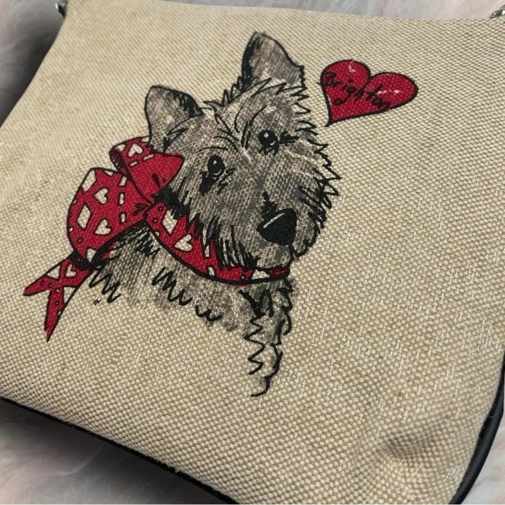 Brighton NWT Scottie Crossbody Canvas Purse Bag Detachable Strap D26499